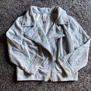 Cropped Light Gray Jacket NWOT
